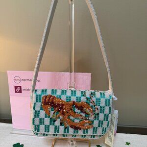 Handcrafted in India Beaded Lobster Shoulder Bag Purse New Release NWT
